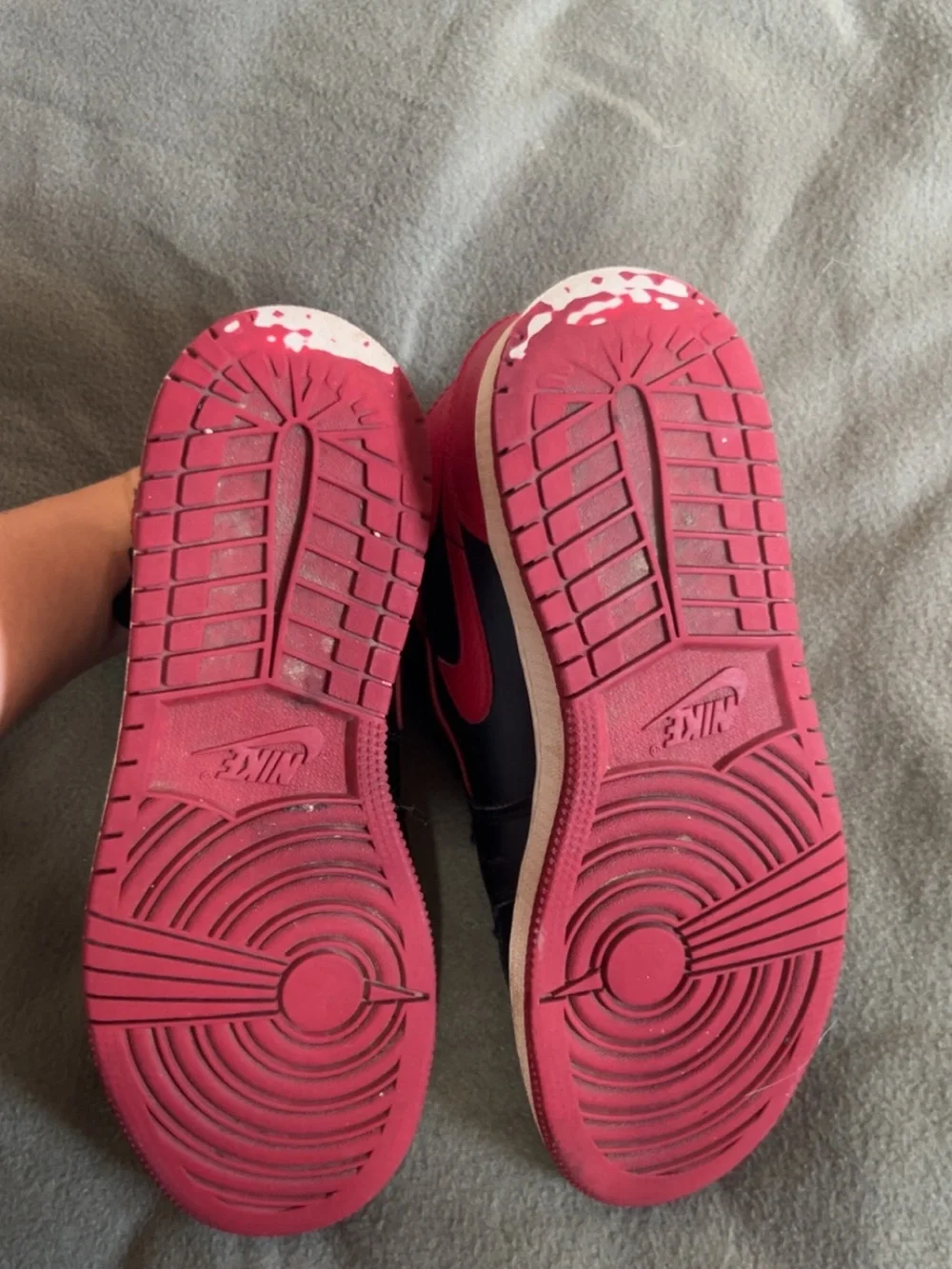 Jordan Kids Black and Red High-Top Sneakers